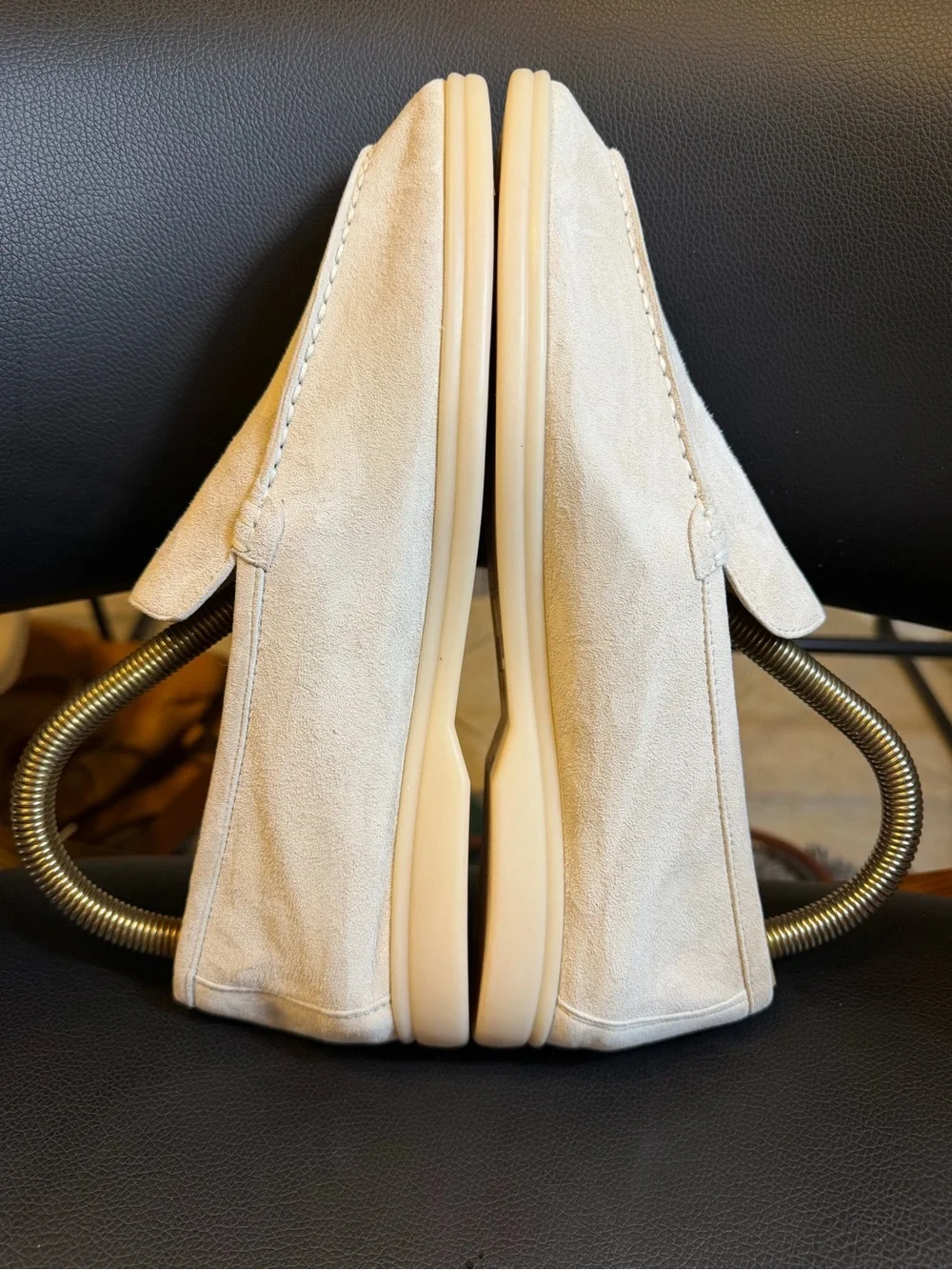 Loro Piana Summer Walk Suede Loafers Classic Beige EU42 New Unworn Italy